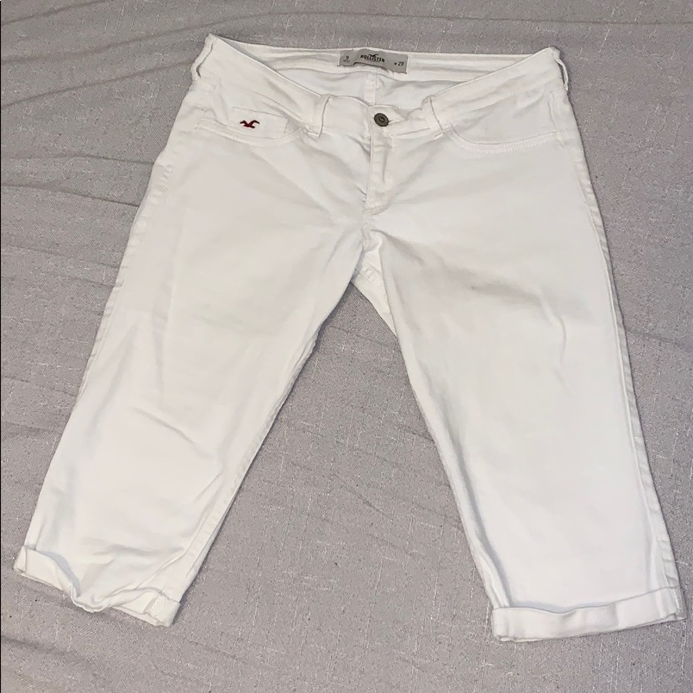 Hollister White Denim Capris